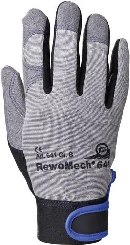 KCL GmbH KCL Handschuh RewoMech® 641, Größe 10 - Arbeits- & Schutzkleidung aus extrem widerstandsfähigem Kunst-Leder, bietet hohen Schutz und Griffigkeit bei nassen Teilen. Atmungsaktiv und mit Feuchtigkeitsbarriere für besten Komfort.