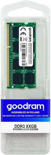 GOODRAM DDR3 8GB SO-DIMM 204-PIN - Hochleistungs-RAM für Notebooks, 1600 MHz und hohe CAS Latenz von 11