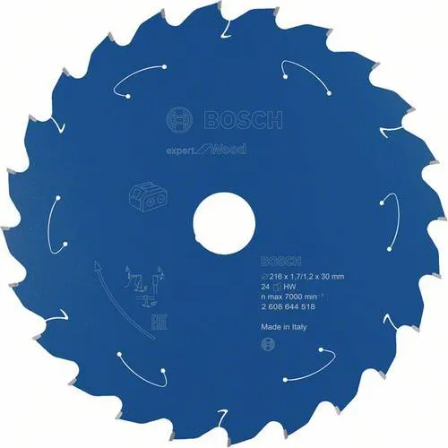 Bosch Accessories 2608644518 Kreissägeblatt 216 x 30mm - Metallkreissägeblatt mit MicroteQ Carbide-Zähnen für hohe Langlebigkeit und erstklassige Sägeleistung, ideal für Holz und Holzwerkstoffe.