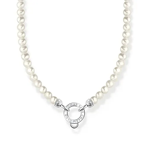 Thomas Sabo Damen Charm-Kette mit weißen Perlen von THOMAS SABO