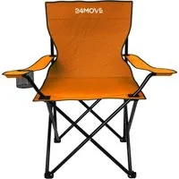 24Move Campingstuhl Faltstuhl Orange Getraenkehalter Tragetasche Outdoor Faltbar 100Kg Klappstuhl