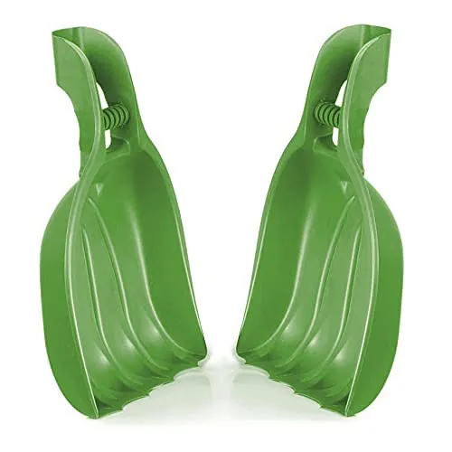 ARTECSIS Laubschaufel, Gartenwerkzeug Set, Laub greifer, Blättersammler für Gartenarbeit, Laubpicker ergonomisch und rückenschonend, Gartenarbeit, 2-teiliges Set in grün