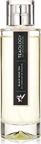 Teaology Black Rose Tea EDT 100ml - Unisex Duft mit blumigen, frischen und holzigen Noten, inspiriert von der eleganten Welt des Tees. Enthält straffende Rosenauszüge und energetisierende Grüntee-Extrakte für eine außergewöhnliche Schönheitsbehandlung.