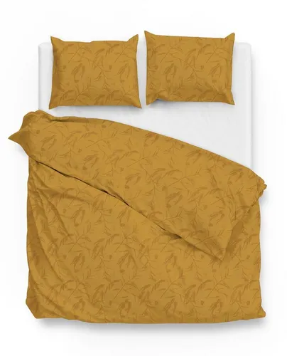 ZO HOME Bettwäsche Fiori di Satinado Dbo 240 Ochre Gold 240x220 - Elegante Bettwäsche aus 100% Baumwolle Mako-Satin im Design Fiori di Satinado. Das 3-teilige Set sorgt für einen stilvollen Schlafkomfort und ist maschinenwaschbar bei 60°C.