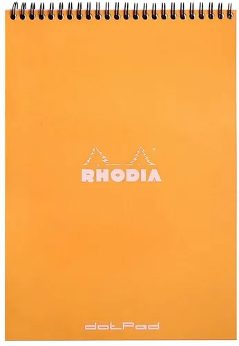 Rhodia 18503C Note Pad mit Doppelspirale, DIN A4, Dot Grid, 80 g, 21 x 29.7 cm, 