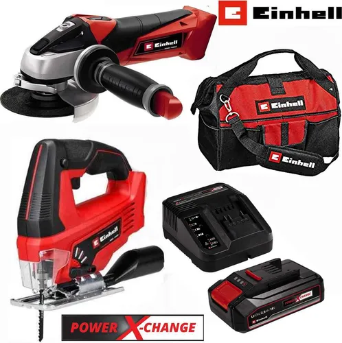 Einhell Akku-Winkelschleifer TE-AG 18/115 mit Akku und Tasche - Schleifmaschinen: Leistungsstarker Akku-Winkelschleifer für kabelloses Arbeiten, inklusive Akku und praktischer Tasche für einfachen Transport.