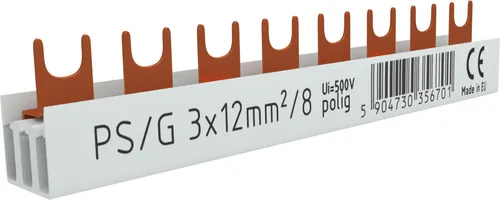 3P Phasenschiene Gabel 8-polig 12mm? PS/G Schiene Sammelschiene 80A DV