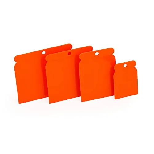 Mivos Japanspachtel Satz 4-teilig - Japan Kunststoffspachtel-Satz - Glättespachtel Set - Karosserie Spachtelsatz - Flexibel und Säurefest - 50 mm 70 mm 95 mm 115 mm - Made in EU