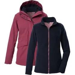 KILLTEC Damen Doppeljacke KOW 189 WMN JCKT - Mäntel & Jacken: Vielseitige 3-in-1 Funktionsjacke mit 10.000 mm Wassersäule, atmungsaktiv und inklusive abzipbarer Fleecejacke für flexible Anpassung an jede Wetterlage.