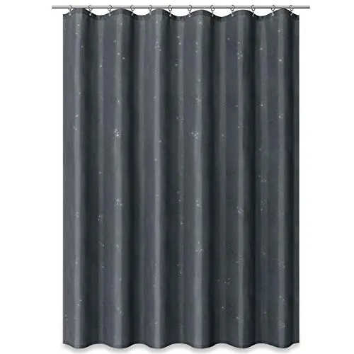 ROLLER Duschvorhang - grau - mit Glitzer - 180x200 cm