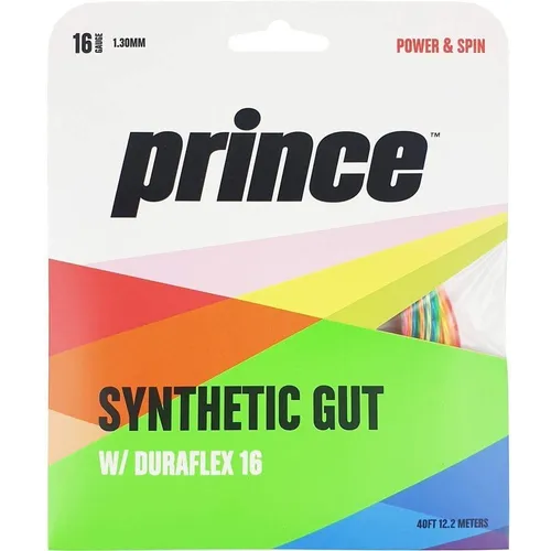 Prince Tennissaite Synthetic Gut Duraflex Limited Edition (Allround+Haltbarkeit) bunt 12m Set, Saitendicke: 1.30