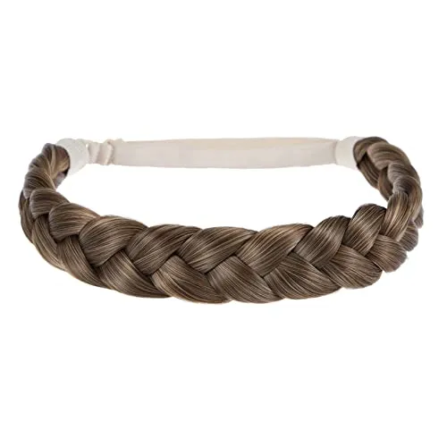 TOECWEGR Haarband Geflochten 3 Stränge Synthetisches Haar Geflochtenes Stirnband Klassisches klobig Elastisches Haarteil Damen Beauty Accessoires (Color 9#26)