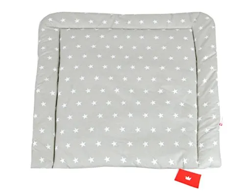 BABYLUX Wickeltischauflage Wickelauflage Baby Wickeltisch 50x70 70x70 80x70 (80 x 70 cm, 91 - Sterne (klein) Grau)