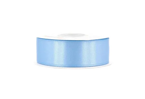 Creativery Satinband, Satinband 25mm x 25m Rolle Eisblau