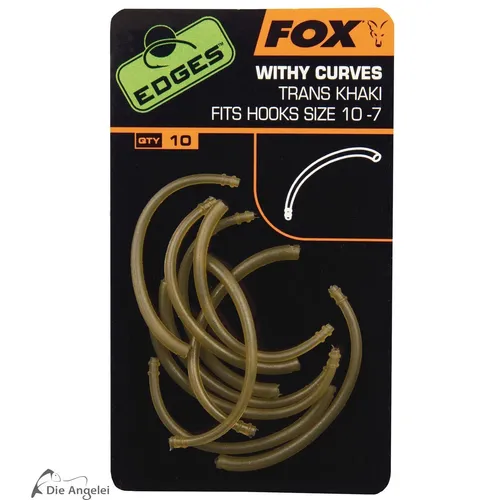 Fox Edges Withy Curves, Trans Khaki, Hakengröße 10