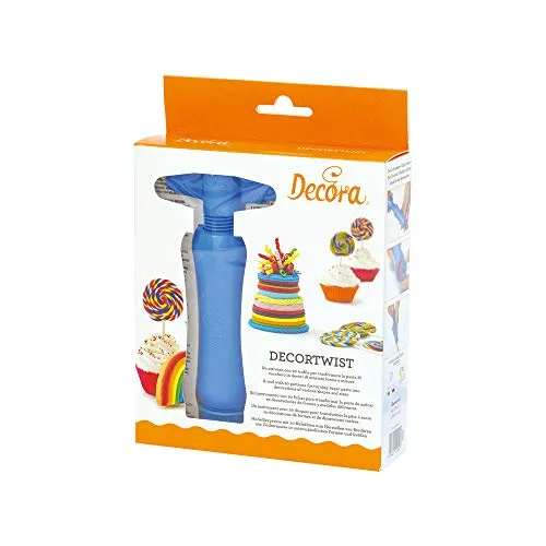 Decora 9260240 DECORTWIST MODELLIERPRESSE MIT 20 MOTIVSCHEIBEN, 19.5 x 14.5 x 4 cm, Blau