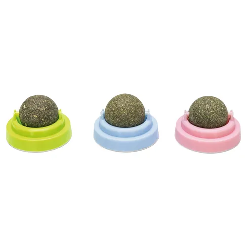 Beeztees Katzenspielzeug Catnipbälle Jumz 3er-Set, 100% Katzenminze, 5x5cm