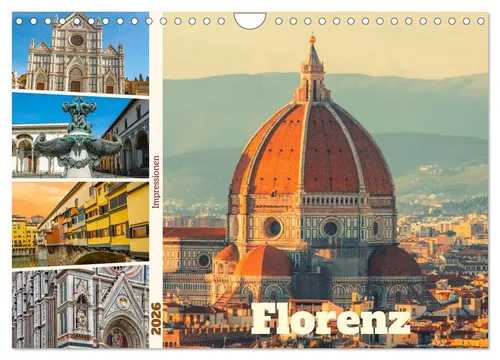 Nina Schwarze | Florenz - Impressionen 2026 - Wandkalender im DIN A4 Format, zeigt atemberaubende Ansichten der Toskana und bringt italienisches Flair in Ihr Zuhause.