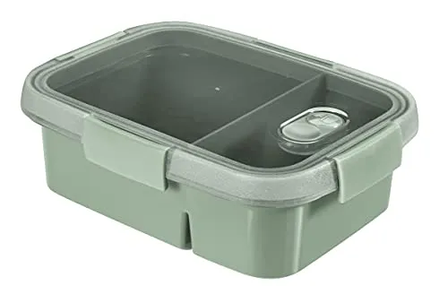 CURVER 250000 Go Rectangular Storage Container 0.6 L + 0.3 L with Separator – Recycled (Smart Eco Line), Plastic