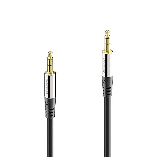 Sonero Premium 1m Aux Kabel, Audio Klinkenkabel 3,5mm, geeignet für iPhones, iPads, Smartphones, Tablet PCs, Autos & andere Stereo Geräte, schwarz, 10,0m