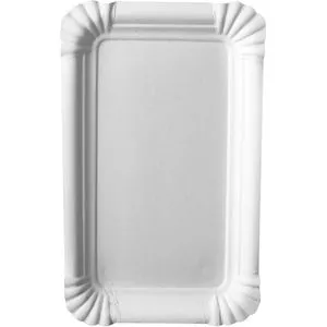 Papstar Einwegteller 11050 pure, Pappe, kompostierbar, weiß, 16 x 10cm, 250 Stück