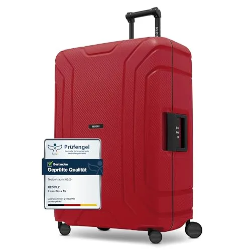 Redolz Hartschalen-Trolley Essentials 15, 4 Rollen in rot von Redolz