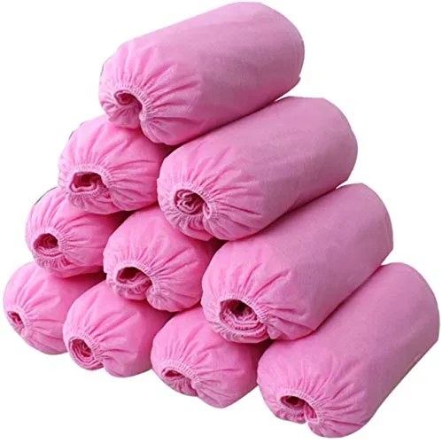logei® 100 Stück Einmal Einweg Überschuhe Überzieher Schuhüberzieher Shoe Cover Hülle Einmalschuhe Überziehschuhe Einweg Schuhüberzug (pink)
