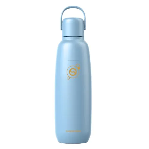 SodaStream 0,9L Fizz&go COOL Edelstahlflasche - Kompatibel mit DUO, E-DUO, TERRA, ART, ENSO - Die doppelwandige fizz&go COOL Edelstahlflasche hält Getränke bis zu 12 Stunden warm oder kalt. Ideal für unterwegs, spülmaschinengeeignet und perfekt kompatibel mit verschiedenen SodaStream Wassersprudlern.