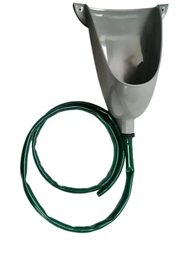 Varile Kunststoff Urinal glänzend mit 2 m Ablaufschlauch