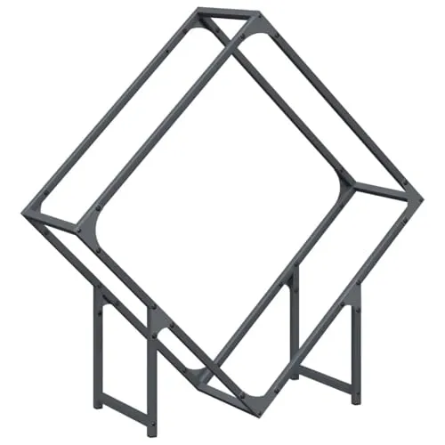 vidaXL Brennholzregal Anthrazit 80x25x80 cm aus Kaltgewalztem Stahl - Aschesauger: Robust und stilvoll, bietet dieses Kaminholzregal Platz für ausreichend Holzscheite und sorgt für optimale Trocknung durch Luftzirkulation.