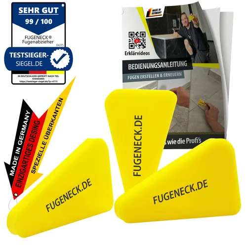 FUGENECK® 3er Set Profi Fugenabzieher Silikon-Acrylfugen leicht gemacht!
