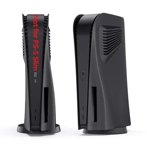 Cover für Disc Edition, innoAura Faceplate mit Kühlluftschlitzen, Anti-Kratz Staubdichtes, Premium ABS Ersatzschale (Schwarz)