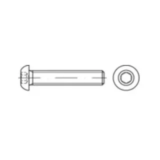 Linsenschraube ISO 7380-1 Edelstahl A2 M10 x 50mm - Eisenwaren: Hochwertige Linsenschraube aus Edelstahl A2, ideal für rostfreie Anwendungen. Mit Innensechskant für präzisen Antrieb und vielseitig einsetzbar.