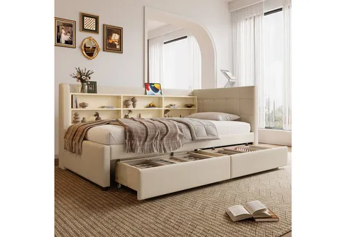 Betten & Bettgestelle Beige von Merax