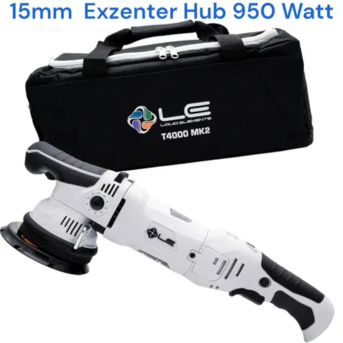 Poliermaschine Auto Exzenter T4000 V2 - Inklusive Tragetasche & Kohlebürsten - Poliermaschinen für Auto mit verbesserter Technik für vibrationsfreies Polieren, ergonomische Handauflage für mehr Komfort und optimale Ergebnisse.