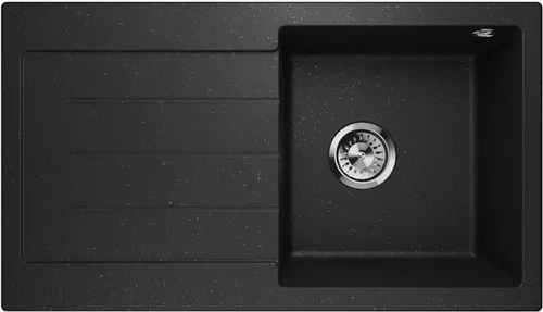 Küchenspüle Lavello Master 1.0 - Granitspüle Schwarz Metallic - Sanitäranlagen & Zubehör - Hochwertige, kratzfeste Granitspüle mit Abtropffläche, ideal für funktionale und ästhetische Küchenlösungen.