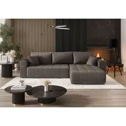 Bedante Ecksofa, Braun, L-Form, 3-Sitzer, 280x175 cm