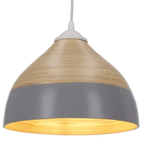 Handgemachte Design Deckenlampe aus Bambus - Modell Bam - Elegante Deckenleuchte in creme-weiß, ideal für den Wohnbereich. Mit natürlichem Bambus und Ethno-Stil bringt sie Wärme und Stil in jeden Raum. Kabellänge 80 cm, E27 Fassung.