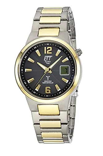 ETT Funkuhr Everest EGT-11468-21M: Solar Herrenuhr aus Titan