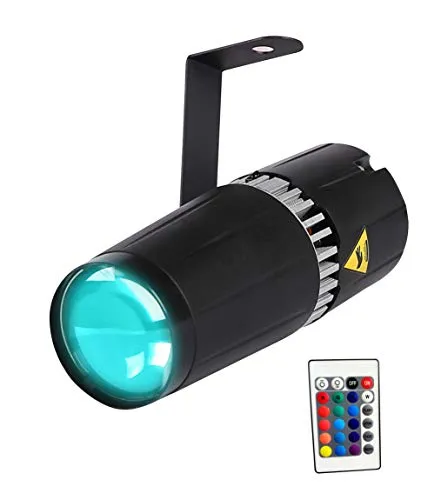 Tom LED, 9 W, RGB, 3-in-1 Strahler, Spot, Bühnenlicht, Bedienung über IR-Fernbedienung