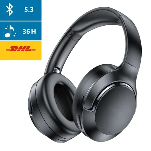 LMG Germany AT2 Over-Ear-Kopfhörer mit ANC und 36h Akkulaufzeit - Faltbare Bluetooth-Kopfhörer mit HiFi-Sound und aktiver Geräuschunterdrückung. Genieße bis zu 36 Stunden Musikgenuss mit 8 Mikrofonen für klare Anrufe. Ideal für unterwegs und den täglichen Gebrauch.