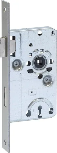 Abus ES BB2 R S 55 72 24 Einsteckschloss, silber - Einsteckschloss für leichte Zimmertüren mit integriertem Schlüsselausfallschutz, ideal für sicheren und einfachen Abschluss. Made in Germany, nach DIN 18251-1, Klasse 1.