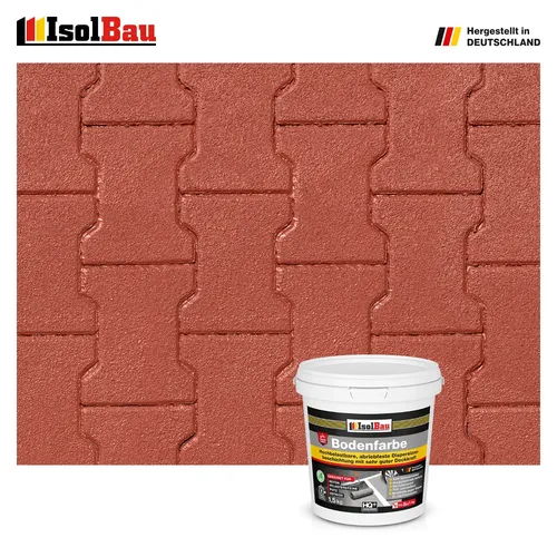 Bodenfarbe Betonfarbe Rustikalrot 1,5kg Bodenbeschichtung Fußbodenfarbe RALFarbe