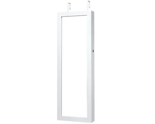 COSTWAY Schmuckschrank mit Ganzkörperspiegel & LED