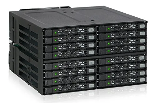 ICY DOCK 16-Bay SATA/SAS Hot Swap Wechselrahmen für 2,5