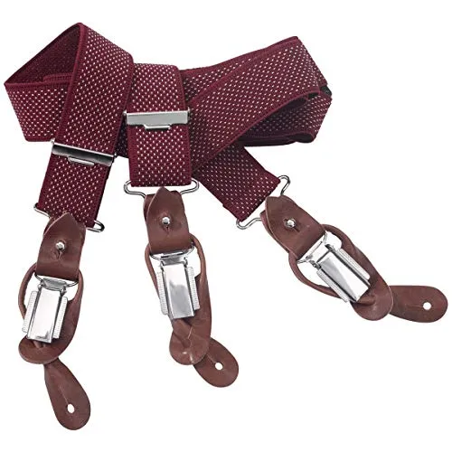 LINDENMANN Hosenträger Y-Form, Größe/Size:120, Farbe/Color:rot