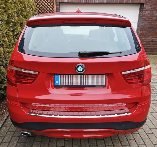 RECAMBO Ladekantenschutz für BMW X3 F25 - Abdeckblenden für perfekten Schutz und exklusive Optik, präzise 3D-Passform aus hochwertigem V2A Edelstahl, einfache Montage ohne Beschädigung der Karosserie.