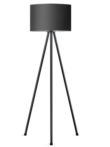 Tomons Dimmbar LED Stehlampe mit Dreibeinstativ - Moderne Standleuchte aus Metall in Schwarz, dimmbar und mit wechselbarem LED-Leuchtmittel für individuelles Lichtambiente.