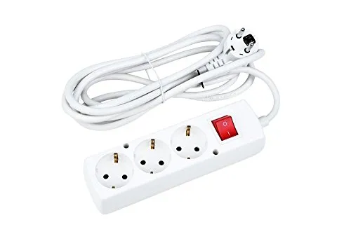 Jonex Verlängerungskabel mit Schalter 10m, Steckdosenleiste, Schukosteckdose (10.0 Meter)