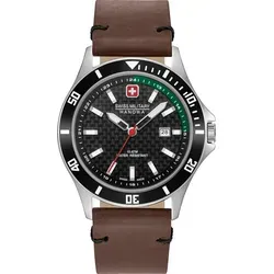 Swiss Military Hanowa Armbanduhr Herrenuhr Lederband 06-4161.2.04.007.06 - Braun/Schwarz
